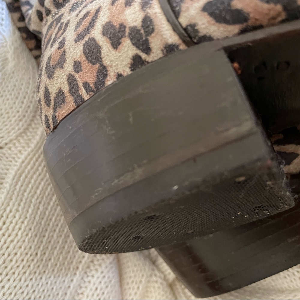 Leopard Print Women's Cowboy Boots - Picture 11 of 13